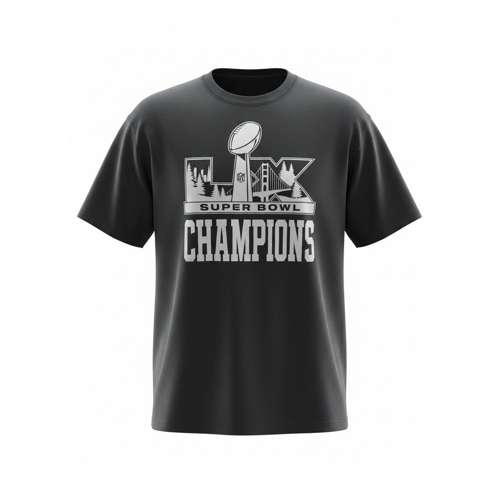 Nike Mens Seattle Seahawks Super Bowl LX Champions T-Shirt Black NFL Graphic Tee - Picture 2 of 3